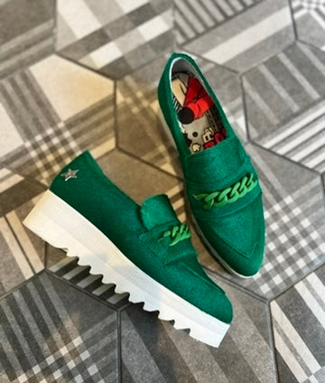 Green Chain Loafer