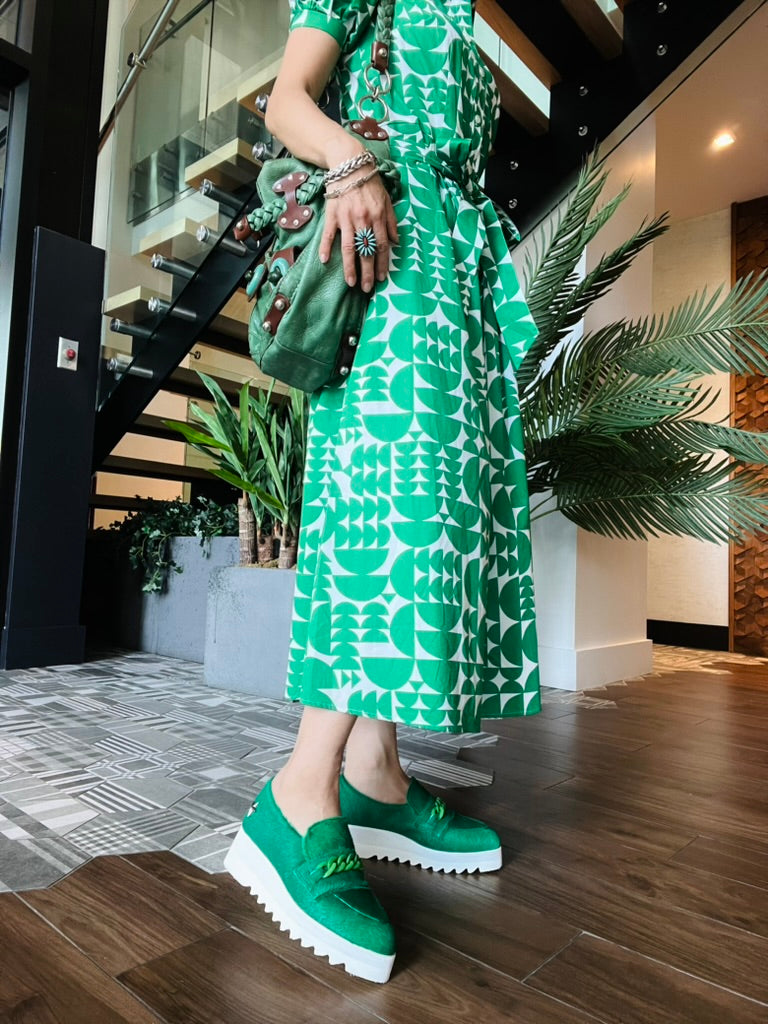 Green Chain Loafer