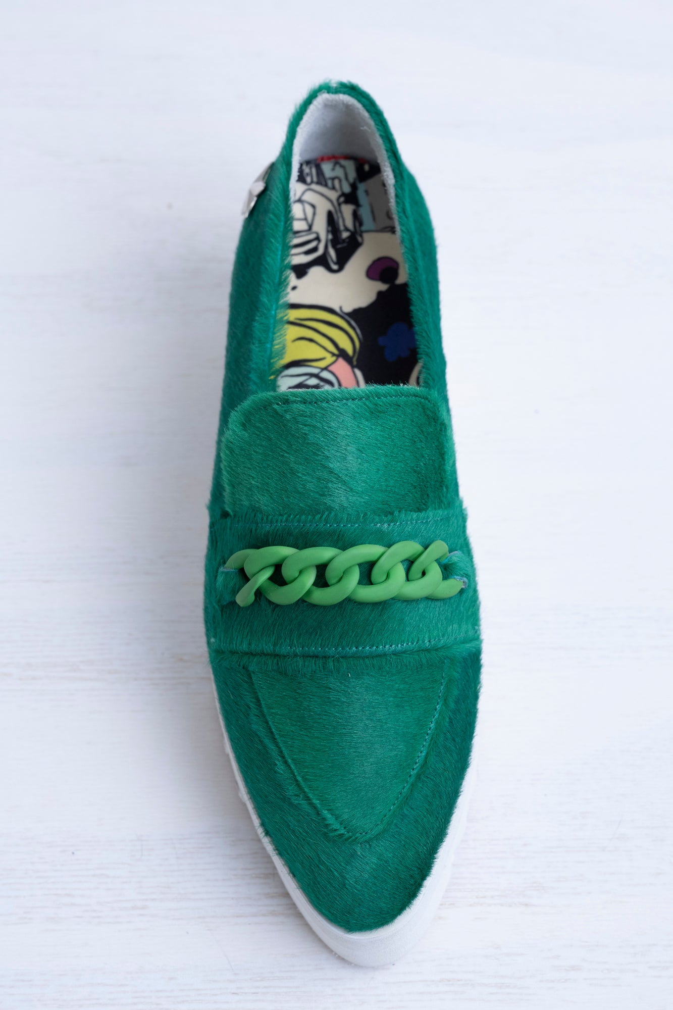 Green Chain Loafer