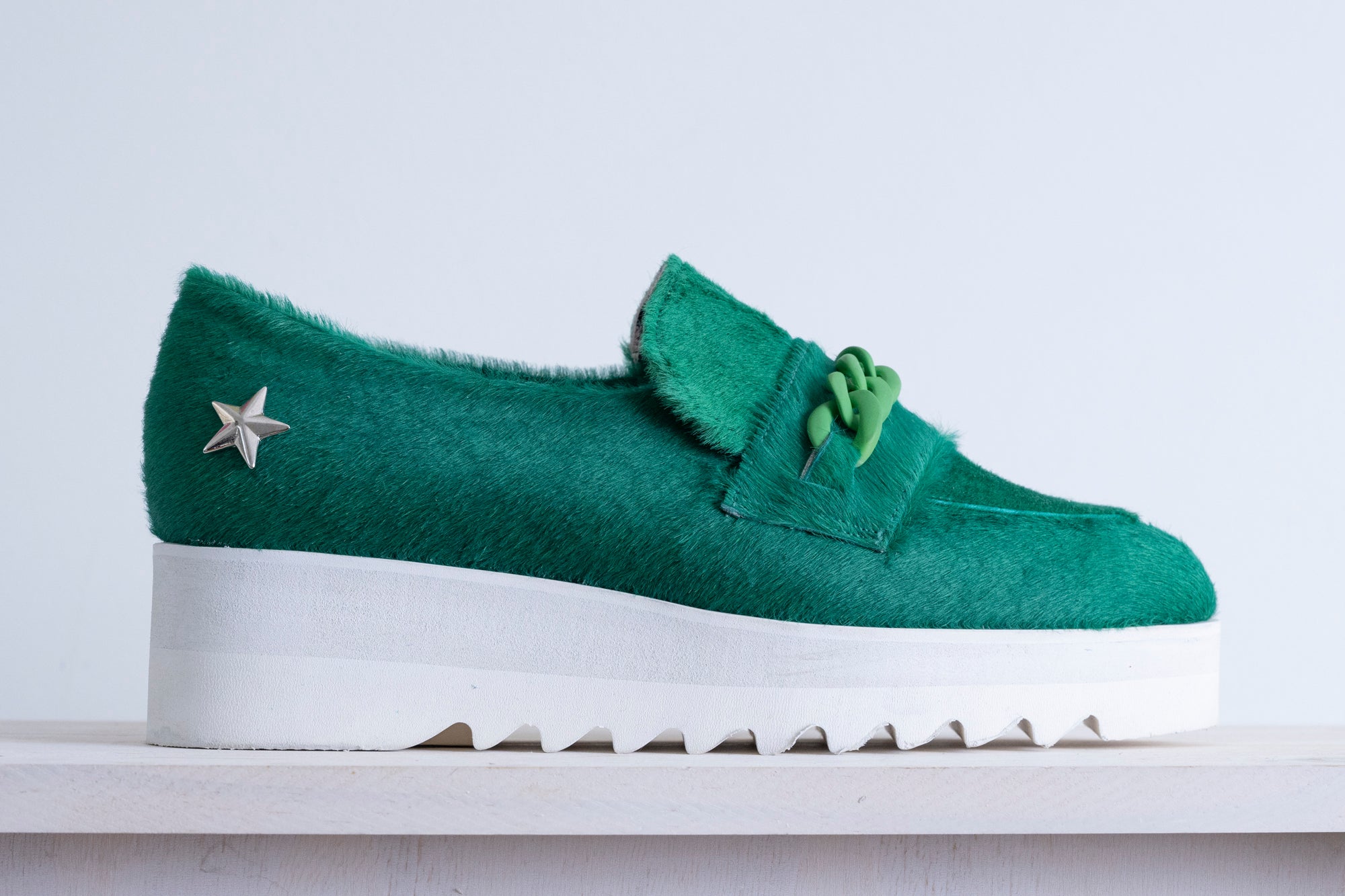 Green Chain Loafer