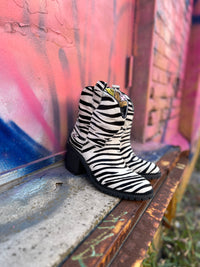 Zebra Cowgirl Western Boot