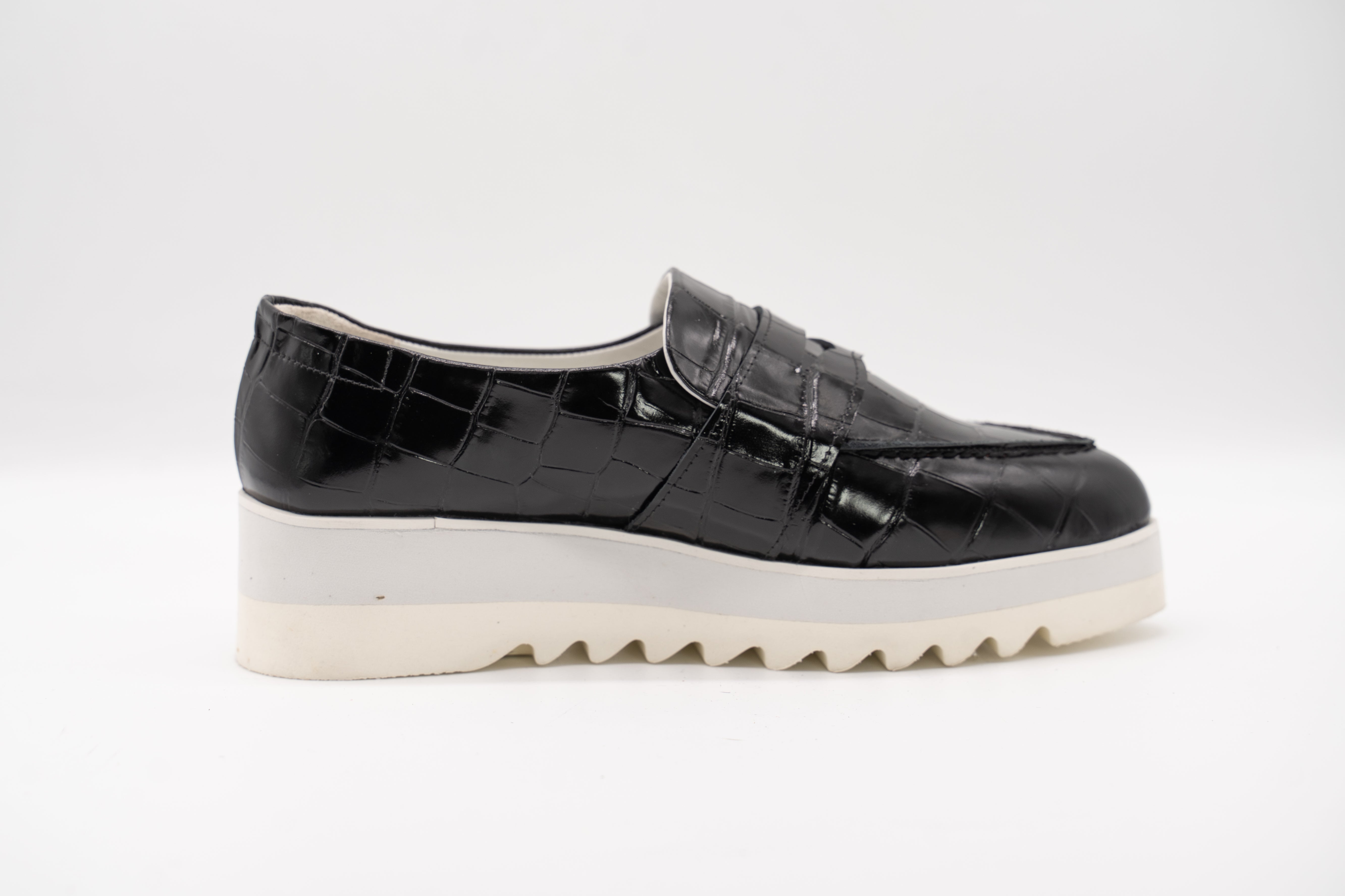Black Croco Loafers